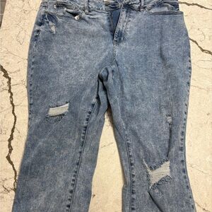 Judy Blue Light Blue Distressed Skinny Jeans